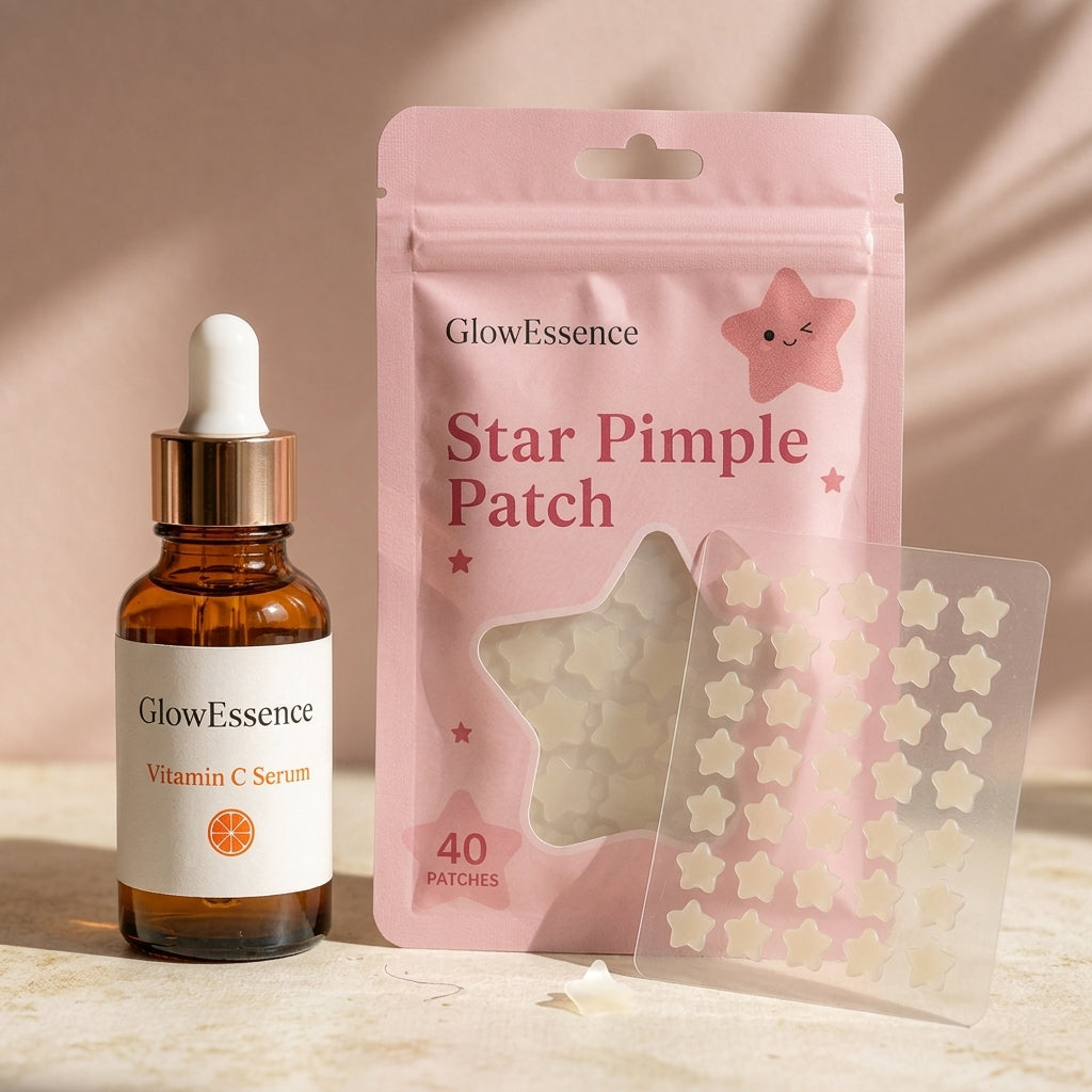 Duo GlowEssence – Sérum Vitamine C + 40 Patchs Étoile